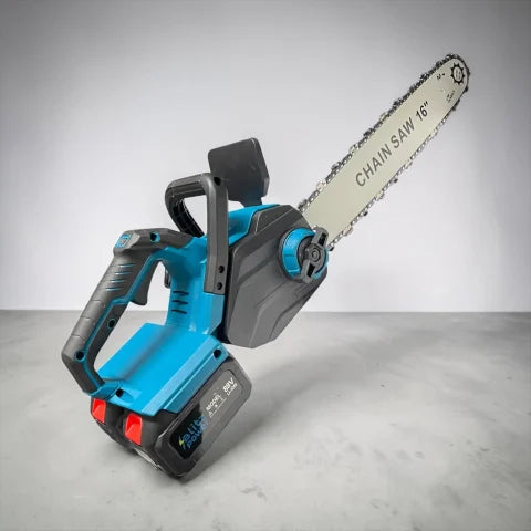 Professional 88V Cordless Chainsaw – 16 Inch (40cm) Blade with 2 Rechargeable Batteries