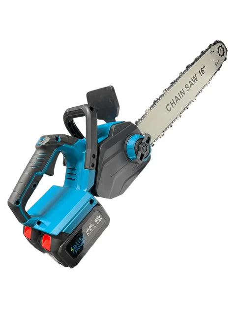 Professional 88V Cordless Chainsaw – 16 Inch (40cm) Blade with 2 Rechargeable Batteries