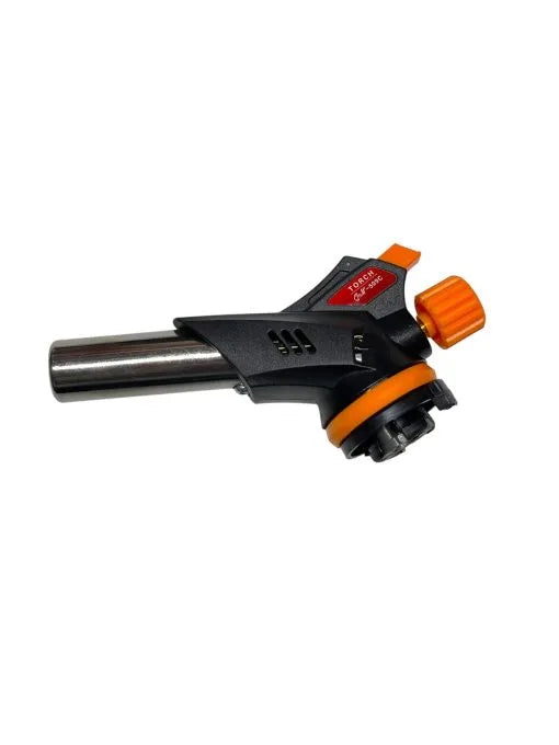 Ceramic Gas Torch Burner Head with Piezo Ignition – Metal Flame Nozzle for Butane Gas Canisters