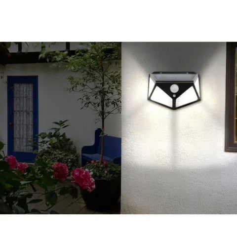 Set of 5 Solar LED Wall Lights with Motion Sensor – 4W, 280 Lumens, IP65 Waterproof, 3 Lighting Modes