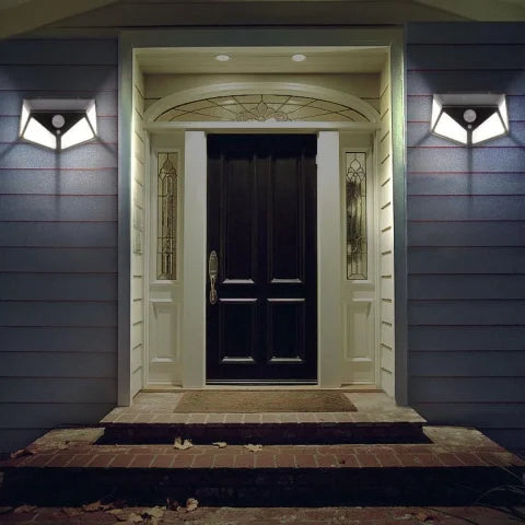 Set of 5 Solar LED Wall Lights with Motion Sensor – 4W, 280 Lumens, IP65 Waterproof, 3 Lighting Modes