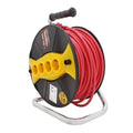50M Extension Cord Reel with 4 Sockets – 3 x 2.5mm² Heavy Duty Cable Drum with Ergonomic Carry Handle