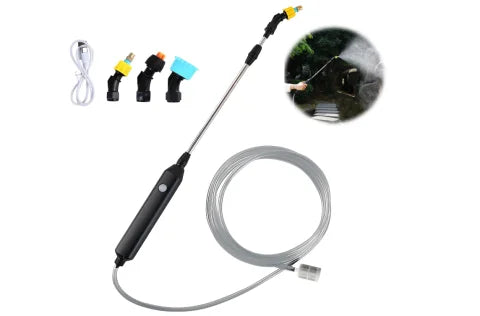 12V Electric Sprayer with 5M Telescopic Lance – Rechargeable Battery Powered Pressure Sprayer with Auto ON/OFF Button