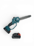 48V Mini Cordless Chainsaw 8 Inch with 2 Batteries, Oil Pump, Portable Electric Wood Cutting Saw
