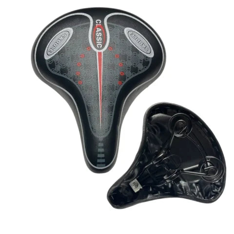 Comfort Bicycle Saddle with Springs Universal Shock Absorbing Ergonomic Bike Seat Black