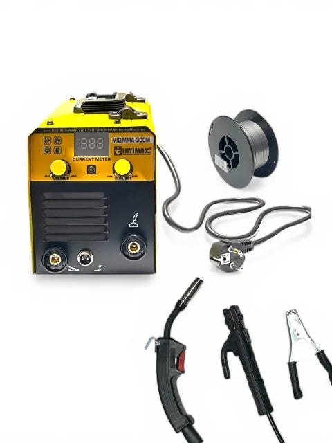 INTIMAX MIG/MMA-300M IGBT Inverter Welding Machine – 2-in-1 Gasless MIG & MMA Arc Welder 220V