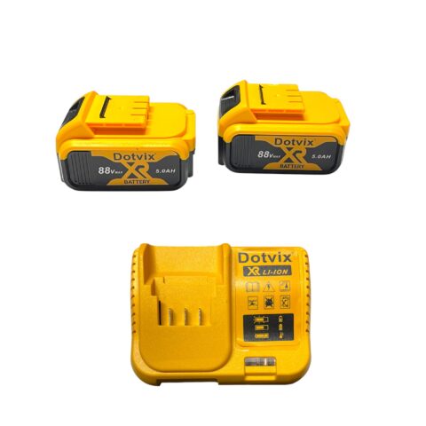 3-in-1 Power Tool Set Drill, Impact Wrench & Angle Grinder with 2x 5.0Ah Li-Ion Batteries