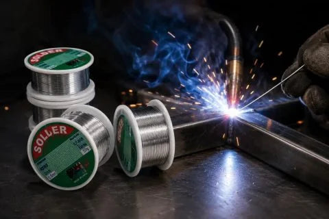 Set of 6 Solder Wire Rolls 1.0mm, 50g Each, Sn40/Pb60 Flux Core Solder for Electronics & Electrical Repairs