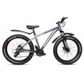 EarthCharge Haksen Fat Bike MTB Bicycle 26x4.0 21 Speed Disc Brakes Front Suspension Gray