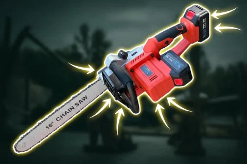Blitz Power 88V Cordless Chainsaw – 16 Inch (40cm) Blade, Brushless Motor, Auto Lubrication, 2 Li-Ion Batteries
