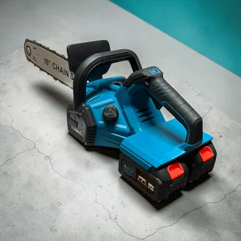 Professional 88V Cordless Chainsaw – 16 Inch (40cm) Blade with 2 Rechargeable Batteries