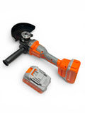 21V Brushless Cordless Angle Grinder with 2 Batteries, Charger and Side Handle for Cutting