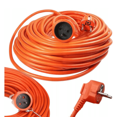 20M Extension Cord for Garden & Construction, 3x2.5mm² Heavy Duty Cable, Outdoor Power Extension