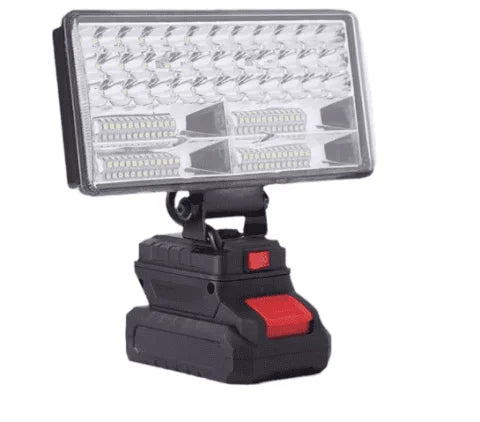 48V Rechargeable LED Floodlight with 2 Batteries, Charger & 3 Lighting Modes