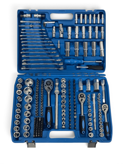 216 Piece Professional Socket & Wrench Set with Ratchets, Bits, Extensions and Carry Case
