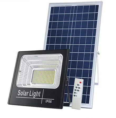 100W Solar Street Light IP66 – Outdoor LED Lamp 6500K Cool White Waterproof Black