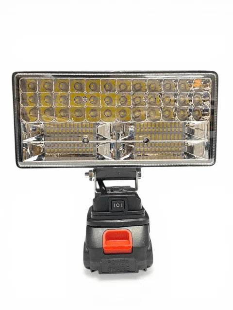 48V Rechargeable LED Floodlight with 2 Batteries, Charger & 3 Lighting Modes