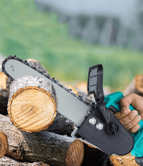 16 Inch Cordless Electric Chainsaw 88V with 2 Batteries, Oil Pump, Chain Lubrication System