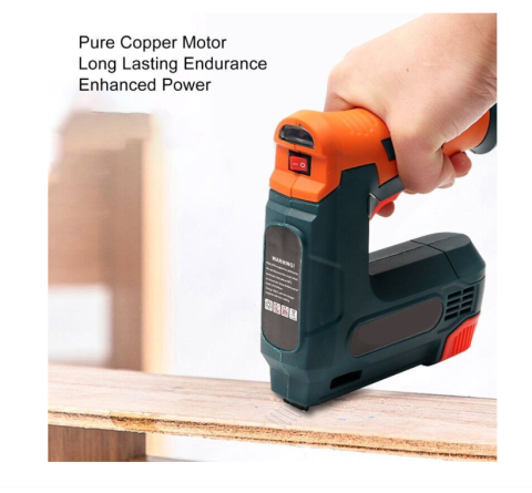 2-in-1 Cordless Electric Staple Gun & Nail Gun with 2000mAh Battery, USB Charging, 1000 Staples