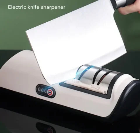 Electric Knife Sharpener USB Rechargeable – 2-Stage Automatic Kitchen Knife Sharpening System