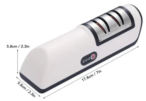 Electric Knife Sharpener USB Rechargeable – 2-Stage Automatic Kitchen Knife Sharpening System
