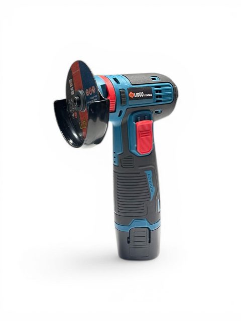 12V Mini Angle Grinder with 2 Batteries, 76mm Disc, Compact Cordless Flex for Cutting & Grinding