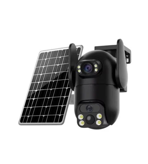 ZY-TX7-4G Dual Lens Solar Surveillance Camera – 4G PTZ Security Camera with AI Motion Detection & Two-Way Audio