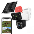 4G Solar PTZ Surveillance Camera Dual Lens 3MP+3MP – 360° Panoramic Security Camera with AI Detection & Night Vision