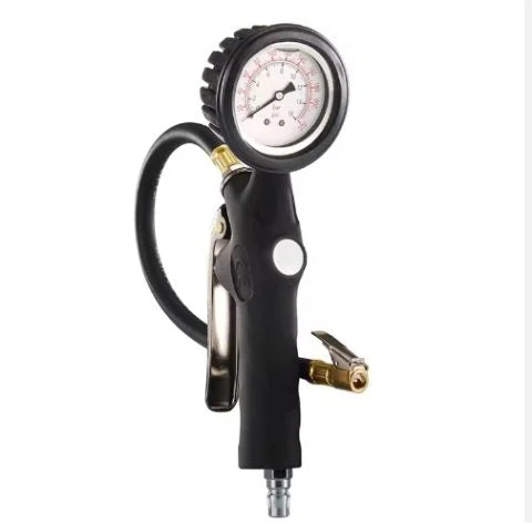 230 PSI Tire Inflator Gun with Glycerin Pressure Gauge – Pneumatic Tire Pressure Tester for Air Compressors, 1.6 MPa