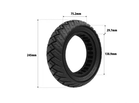 10×3 Solid Tire (Tubeless) for Electric Scooter – 255×80, 80/65-6 Anti-Puncture Replacement Tire