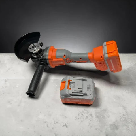 21V Brushless Cordless Angle Grinder with 2 Batteries, Charger and Side Handle for Cutting