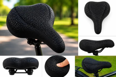 Comfort Plus Ergonomic Bicycle Saddle Universal Bike Seat Black for City Trekking MTB and E-Bike