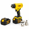 Blitz Power Cordless Heat Gun with 2 Li-Ion Batteries & 2 Nozzles – Fast Heating for Paint Removal, PVC Bending & Heat Shrinking