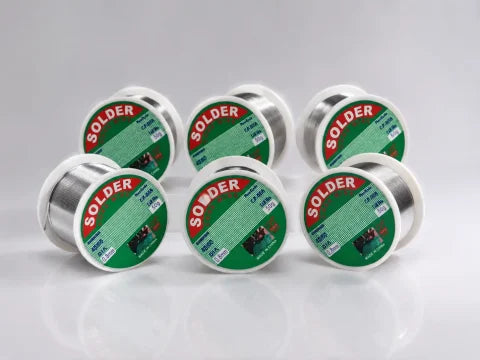 Set of 6 Solder Wire Rolls 1.0mm, 50g Each, Sn40/Pb60 Flux Core Solder for Electronics & Electrical Repairs