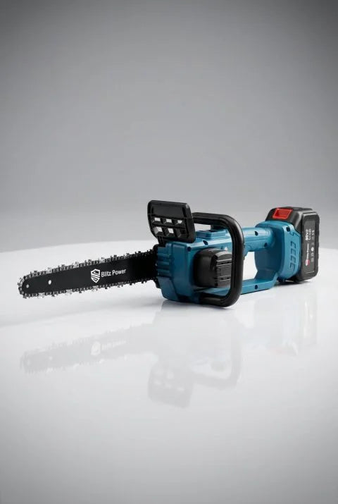 Blitz Power 12-Inch Cordless Electric Chainsaw with 2×88V Batteries, Chain Oil System & Carry Case