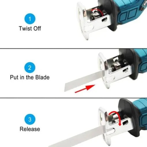 36V Cordless Reciprocating Saw with 2 Batteries & Charger for Wood, Metal and Plastic Cutting