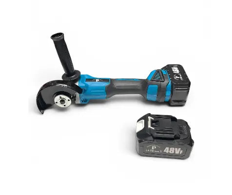 48VF Cordless Angle Grinder with 2 Batteries & Charger, Portable Cutting and Grinding Tool