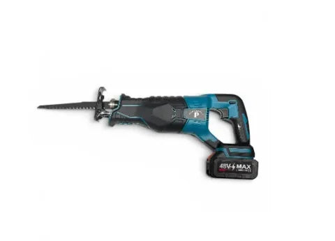 48V Cordless Sabre Saw 3000 RPM with 2 Batteries, 4 Blades, Quick Change Reciprocating Saw