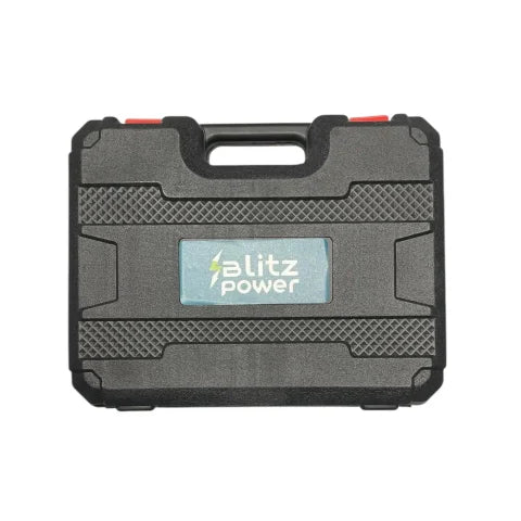 Blitz Power 128V Cordless Drill Driver Set – 2 Li-Ion Batteries, 25+1 Torque Settings, 28 Accessories, Carrying Case