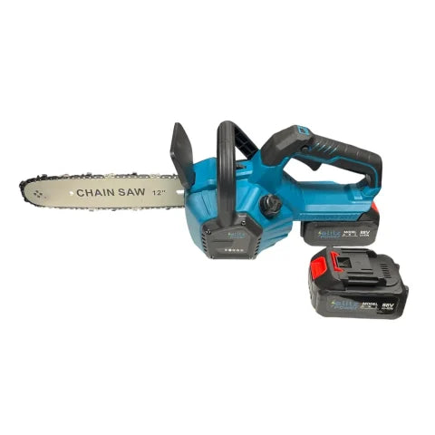 Blitz Power 88V Cordless Chainsaw – 12 Inch (30cm) Blade, Brushless Motor, Auto Lubrication, 2 Li-Ion Batteries