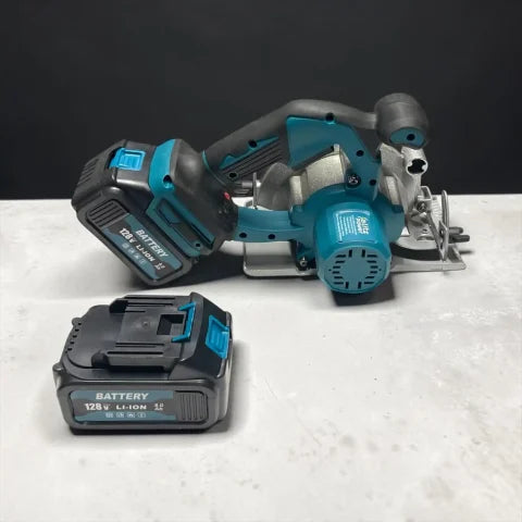 Blitz Power 128V Cordless Circular Saw – 2 Li-Ion Batteries, Adjustable Cutting Depth, Wood & MDF Cutting