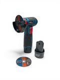 12V Mini Angle Grinder with 2 Batteries, 76mm Disc, Compact Cordless Flex for Cutting & Grinding