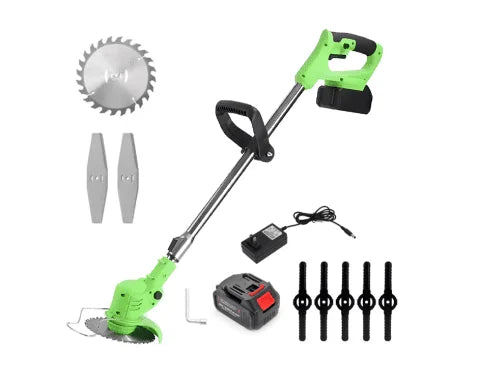Blitz Power Cordless Brush Cutter 48V – Electric Grass Trimmer with 2 Batteries, 4000mAh, 18000 RPM