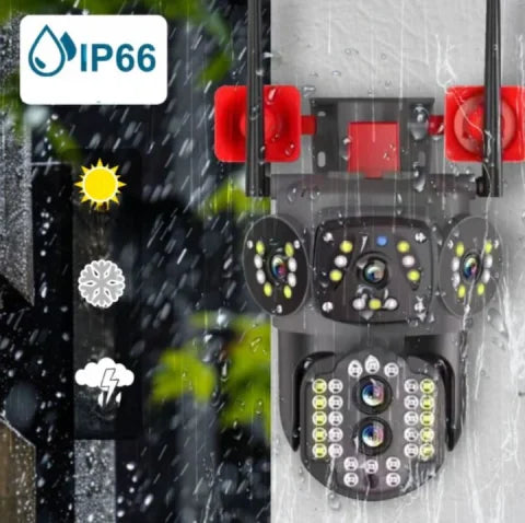ZY-A4H-L-4G Triple Lens 4K Surveillance Camera – 4G Security Camera with Human Detection, Auto Tracking & Night Vision