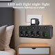 2500W Extension Cord Adapter with 4 Sockets, USB & Type-C Ports, LED Night Light, Switches