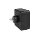 Power Strip with 2 Schuko Sockets, 3 USB Ports, Surge Protection, 2500W, Compact Black Design