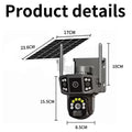 V380 Pro 4G Solar AI Surveillance Camera 12MP 6K Ultra HD – Dual Lens PTZ with Person Tracking, Audio Alarm & Two-Way Audio