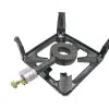 Four-Legged Gas Stove with Cast Iron Burner, 4.5kW, 30x30x15cm – Camping & Household Cooking Stove