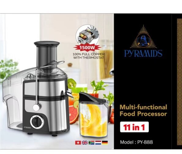 PYRAMIDS 11-in-1 Food Processor – 1500W Heavy Duty Kitchen Machine